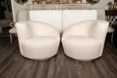 Vladimir Kagan Pair of Vladimir Kagan for Directional Attributed Nautilus Swivel Chairs - 3700250