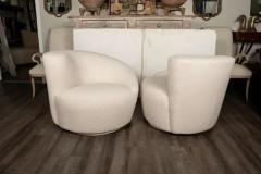 Vladimir Kagan Pair of Vladimir Kagan for Directional Attributed Nautilus Swivel Chairs - 3700275