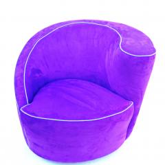 Vladimir Kagan Purple Corkscrew Swivel Lounge Chair - 2380618