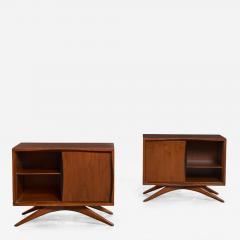 Vladimir Kagan Rare Pair of Vladimir Kagan Nightstands for Grosfeld House Circa 1955 - 4649446