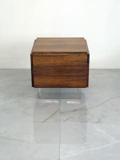 Vladimir Kagan Rare Rosewood Lucite Tic Tac Toe Expandable Coffee Table by Vladimir Kagan - 4726823