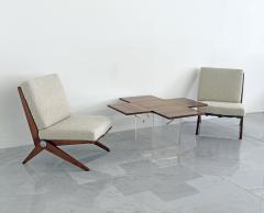 Vladimir Kagan Rare Rosewood Lucite Tic Tac Toe Expandable Coffee Table by Vladimir Kagan - 4726826