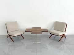 Vladimir Kagan Rare Rosewood Lucite Tic Tac Toe Expandable Coffee Table by Vladimir Kagan - 4726827
