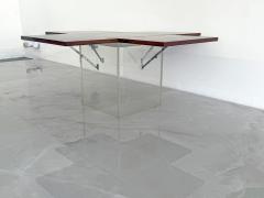 Vladimir Kagan Rare Rosewood Lucite Tic Tac Toe Expandable Coffee Table by Vladimir Kagan - 4726830
