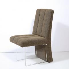 Vladimir Kagan Rare Set of 4 Signed Vladimir Kagan Channeled Clos Chairs in Holly Hunt Fabric - 2092987