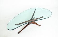 Vladimir Kagan Rare Vladimir Kagan Tri Symmetric Walnut Coffee Table - 4712705