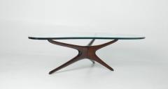 Vladimir Kagan Rare Vladimir Kagan Tri Symmetric Walnut Coffee Table - 4712716