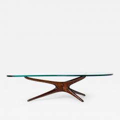 Vladimir Kagan Rare Vladimir Kagan Tri Symmetric Walnut Coffee Table - 4716575