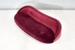 Vladimir Kagan Rasberry Silk Velvet Sofa 1960 - 2529447