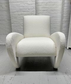 Vladimir Kagan Sculptural Lounge Chair with Matching Ottoman in Boucle - 3475486