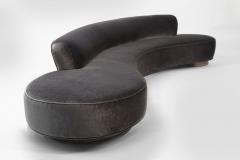 Vladimir Kagan Serpentine Sofa by Vladimir Kagan in Mohair Model 150BS 2000s - 3866430