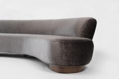 Vladimir Kagan Serpentine Sofa by Vladimir Kagan in Mohair Model 150BS 2000s - 3866434