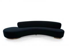 Vladimir Kagan Serpentine Sofa by Vladimir Kagan in Navy Blue Mohair - 1643669