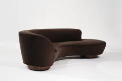 Vladimir Kagan Serpentine Sofa in Chocolate Velvet by Vladimir Kagan C 1970s - 3590252