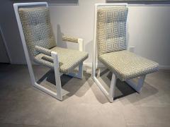 Vladimir Kagan Set of 10 American Modern White Lacquer Nobadeer Chairs Vladimir Kagan 1960 - 4611294