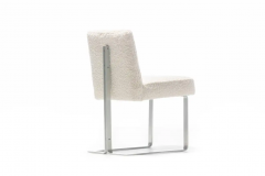 Vladimir Kagan Set of 20 Vladimir Kagan for Kagan Dreyfuss Steel Dining Chairs in Ivory Boucl  - 2699120