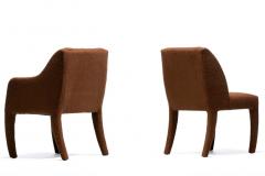 Vladimir Kagan Set of 8 Vladimir Kagan Dining Chairs for Directional in Mocha Brown Boucl  - 4507897