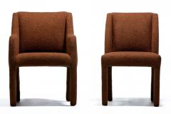 Vladimir Kagan Set of 8 Vladimir Kagan Dining Chairs for Directional in Mocha Brown Boucl  - 4507900