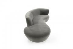 Vladimir Kagan Set of Opposing Serpentine Sofas in Grey Mohair by Vladimir Kagan - 1089716