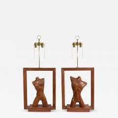 Vladimir Kagan Stunning Pair of Vladimir Kagan Modernistic Female Male Torso Lamps - 560994