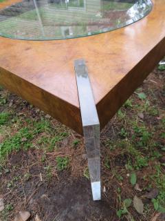 Vladimir Kagan Stunning Vladimir Kagan Lucite and Burl Walnut Coffee Table Mid Century - 1032250