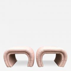Vladimir Kagan Stylish Pair Vladimir Kagan for Directional Waterfall Ottoman Bench Mid Century - 3402139
