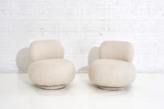 Vladimir Kagan Swivel Pouf Lounge Chairs 1970 - 1797676