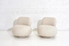 Vladimir Kagan Swivel Pouf Lounge Chairs 1970 - 1797679