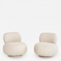 Vladimir Kagan Swivel Pouf Lounge Chairs 1970 - 1800251