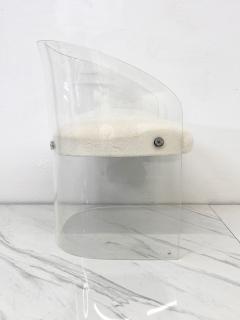 Vladimir Kagan Vladimir Kagan Acrylic Barrel Lounge Chairs in Sheepskin A Pair 1970 - 4331857