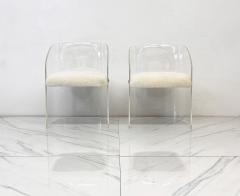 Vladimir Kagan Vladimir Kagan Acrylic Barrel Lounge Chairs in Sheepskin A Pair 1970 - 4331861