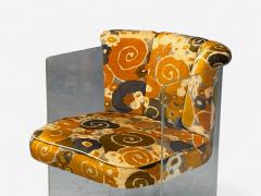 Vladimir Kagan Vladimir Kagan American Modern Lucite Fabric Armchairs USA 1970s - 4321608