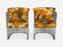 Vladimir Kagan Vladimir Kagan American Modern Lucite Fabric Armchairs USA 1970s - 4321610