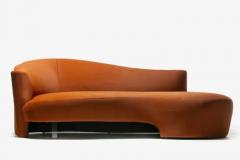 Vladimir Kagan Vladimir Kagan Amorphous Serpentine Sofa in Terra Cotta Velvet for Weiman - 3284461