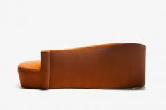 Vladimir Kagan Vladimir Kagan Amorphous Serpentine Sofa in Terra Cotta Velvet for Weiman - 3284463