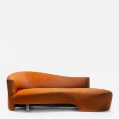 Vladimir Kagan Vladimir Kagan Amorphous Serpentine Sofa in Terra Cotta Velvet for Weiman - 3285360