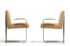 Vladimir Kagan Vladimir Kagan Arm Chairs in New Butter Cream Ivory Shearling - 4349582