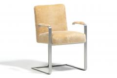 Vladimir Kagan Vladimir Kagan Arm Chairs in New Butter Cream Ivory Shearling - 4349585