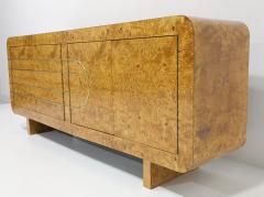 Vladimir Kagan Vladimir Kagan Attributed Sideboard in Burlwood with Brass Accents - 3142451