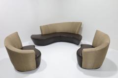 Vladimir Kagan Vladimir Kagan Bilboa Sofa in Silk and Leather - 3458127