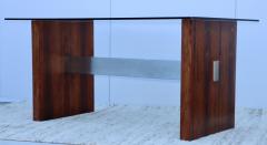 Vladimir Kagan Vladimir Kagan Brazilian Rosewood And Aluminum Desk Dining Table - 3048798