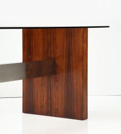 Vladimir Kagan Vladimir Kagan Brazilian Rosewood And Aluminum Desk Dining Table - 3881824