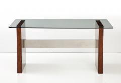 Vladimir Kagan Vladimir Kagan Brazilian Rosewood And Aluminum Desk Dining Table - 3881828