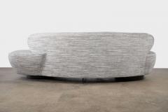 Vladimir Kagan Vladimir Kagan Cloud Sofa for Directional with Stained Oak Pedestal Bases - 2935359