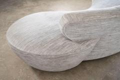 Vladimir Kagan Vladimir Kagan Cloud Sofa for Directional with Stained Oak Pedestal Bases - 2935361