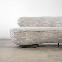 Vladimir Kagan Vladimir Kagan Cloud Sofa for Directional with Stained Oak Pedestal Bases - 2935365