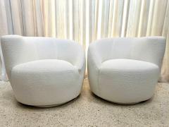 Vladimir Kagan Vladimir Kagan Corkscrew Swivel Chairs for Directional in Boucl PAIR - 4619765