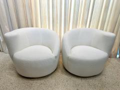 Vladimir Kagan Vladimir Kagan Corkscrew Swivel Chairs for Directional in Boucl PAIR - 4619785