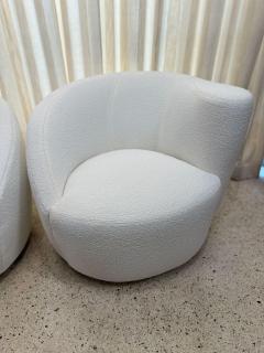 Vladimir Kagan Vladimir Kagan Corkscrew Swivel Chairs for Directional in Boucl PAIR - 4619790