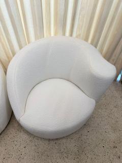 Vladimir Kagan Vladimir Kagan Corkscrew Swivel Chairs for Directional in Boucl PAIR - 4619791